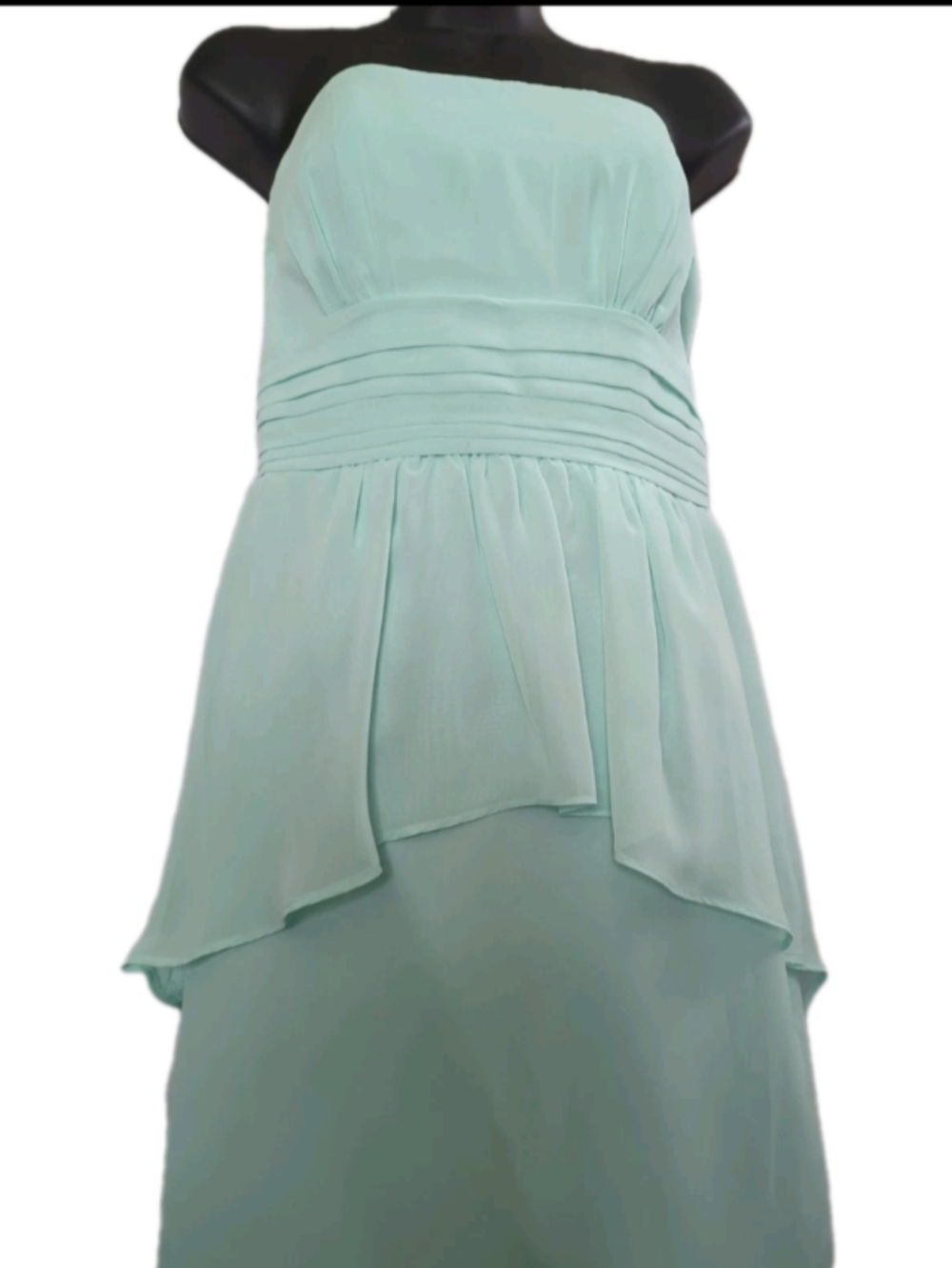 Alfred Angelo Seafoam Green Strapless Dress Size 8 Fully Lined